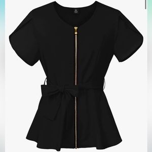 Black scrub top